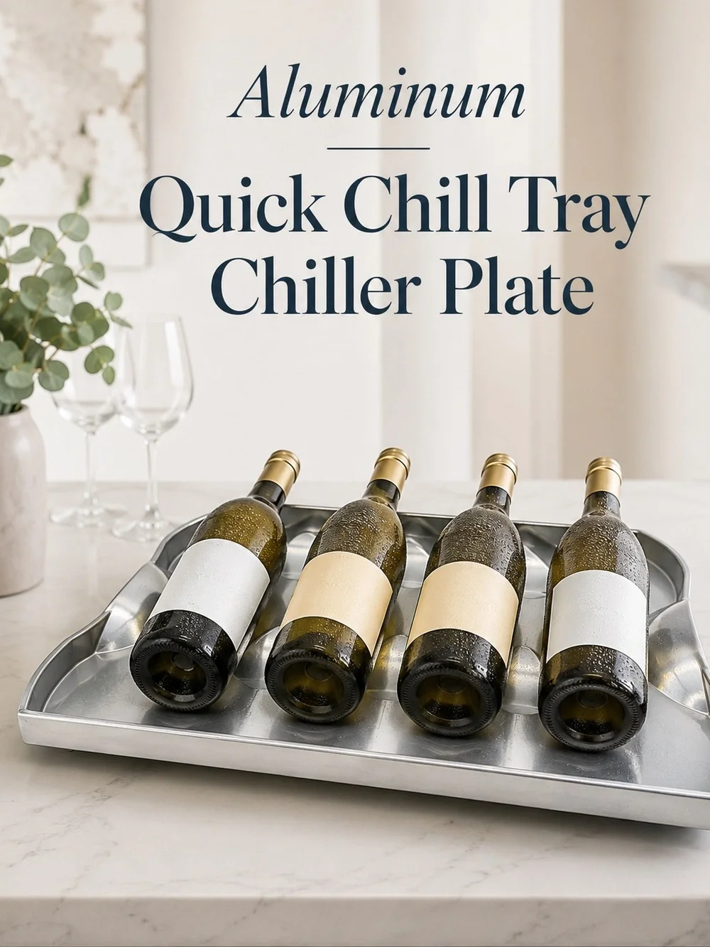 Aluminum Quick Chill Tray Chiller Plate for Beverage & Food Cooling